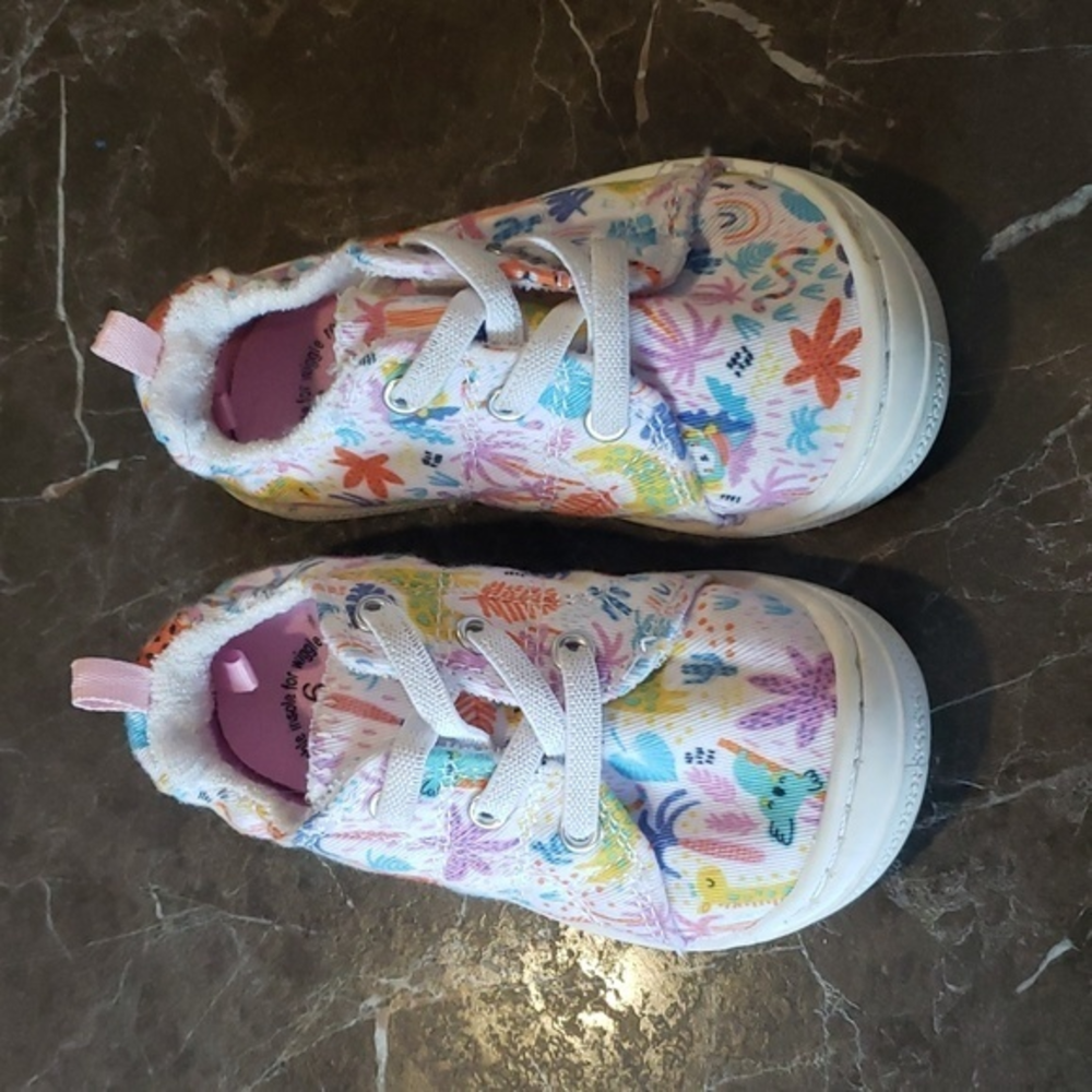 WONDER NATION, BABY GIRL BUMP TOE SHOES, MULTI-COLORED, SIZE 6‎